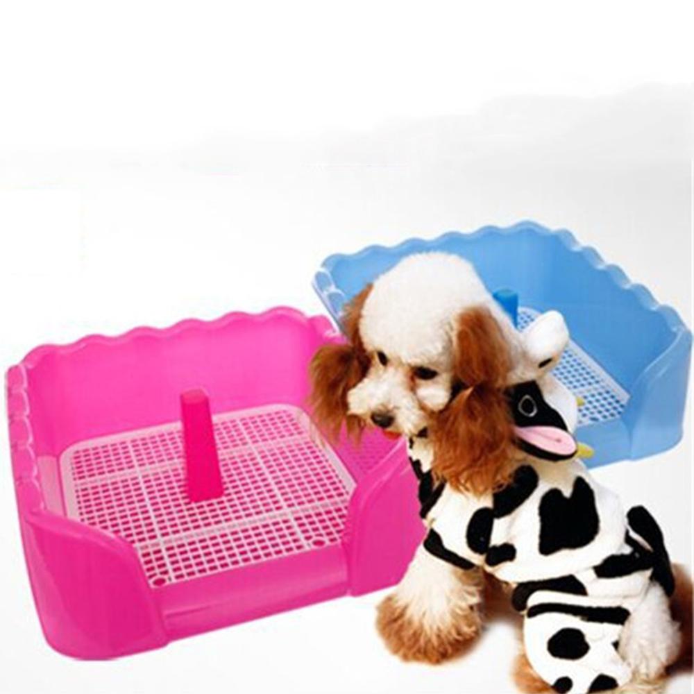 Dog Tray Grid Litter Boxes Large Pet Fenced Toilet Puppy Training Bedpan with Wall Indoor Pet Potty Easy to Clean Supplies