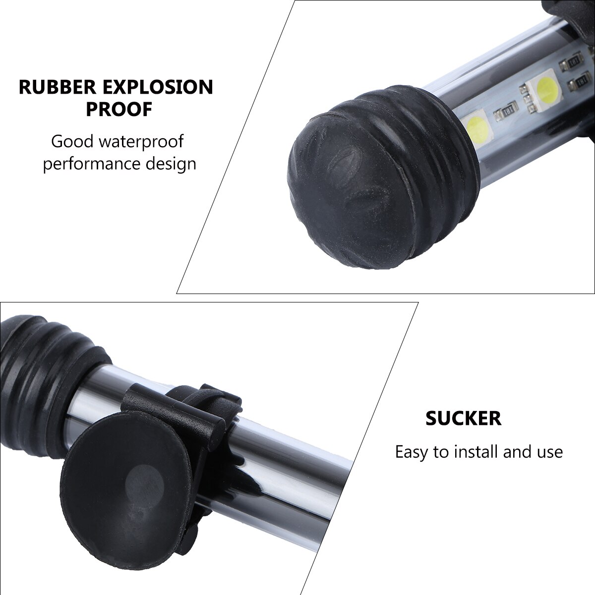 1Pc Aquarium Light Landscape Lighting Lamp Waterproof LED Lighting Lamp Fish Tank Decorative Lamp for Fish Tank (19CM with US