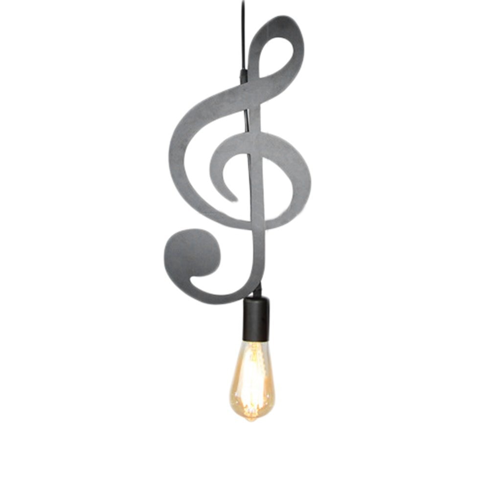 Nordic Wrought Iron Musical Notes Chandelier Modern Bedroom Living Room Decoration Small Chandelier