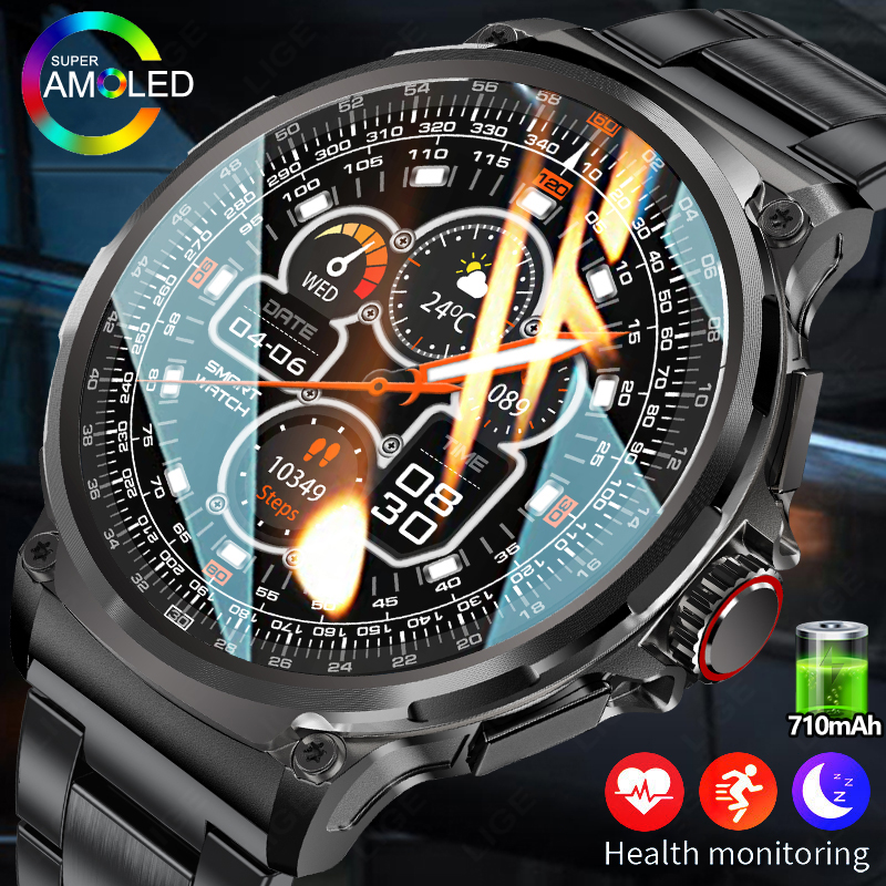 per Huawei Xiaomi GPS Astuto Della Vigilanza Degli Uomini da 1.85 pollici ultra HD Smartwatch HD Chiamata Bluetooth 710 Mah Grande Batteria sport Orologio fitness