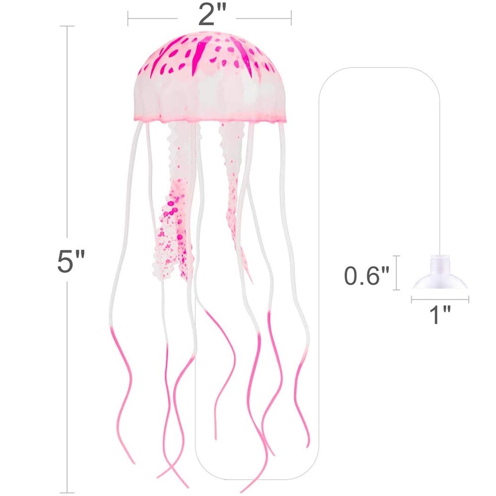 Fluorescent Kunstmatige Kwallen Voor Aquarium Fish Tank Decoratie Niet Giftig Siliconen Kwallen Ornamenten Onderwater Accessoires