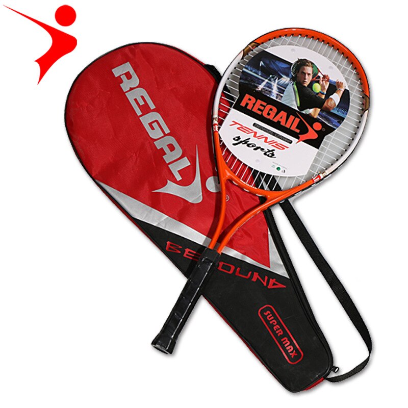 ZOUZHAN Tennis racket single double beginner suit male and female college student trainer adult student racket manufacturer: red