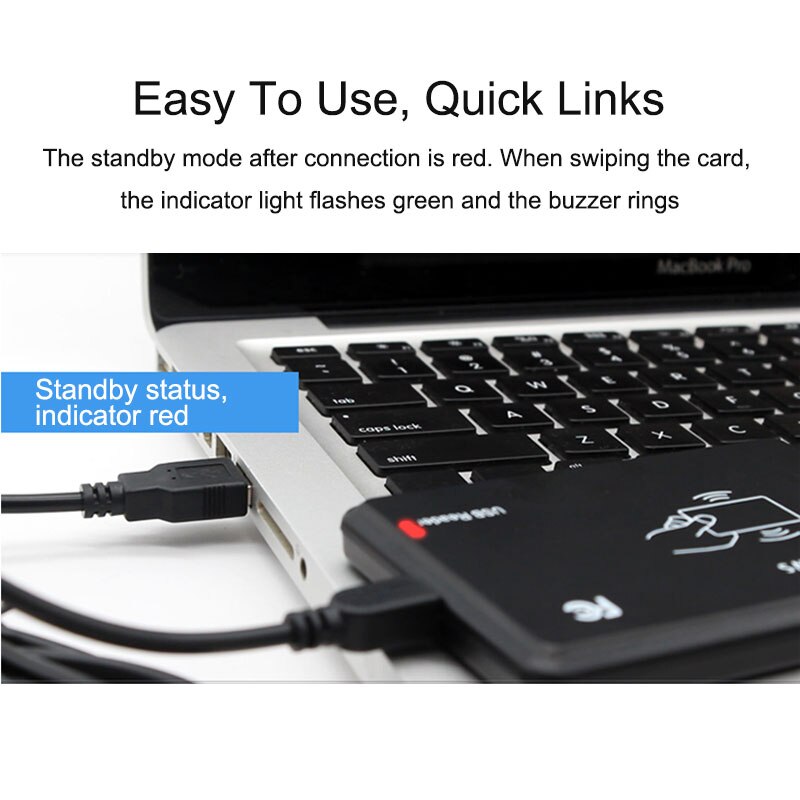 125Khz RFID Reader EM4100 USB Proximity Sensor Smart Card Reader no drive issuing device EM ID USB RFID IC RFID Card Reader