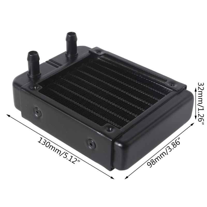 F3MA 240mm 10 Tube Computer Water Cooling Radiator G1/4 Female Thread Heat Dissipation for Computer PC CPU Water Cool System: black