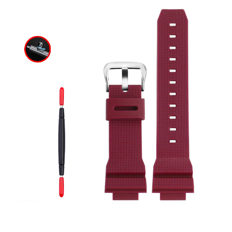pour Casio G-SHOCK Bracelet en Silicone GM2100/5600/6900 GA2100 DW5600 Bracelet de montre étanche en caoutchouc Bracelet de montre hommes 16MM: Blue pink