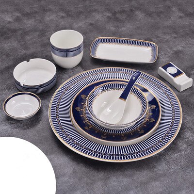 Home Tableware Sets Of High-end Custom Hotel Supplies Ceramic Dishes Set