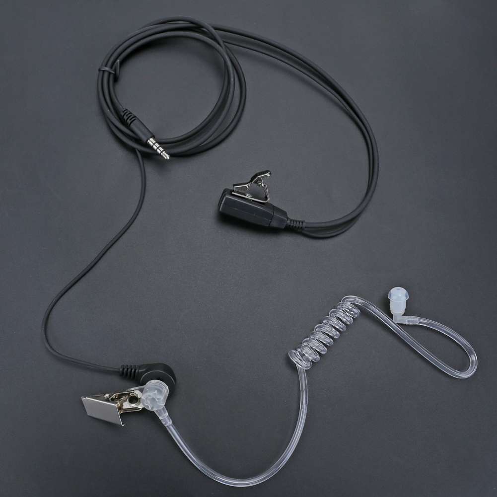 3,5 mm PTT OhrbüGel Kopfhörer Luftschlauch Ohrhörer PTT für Zello Voxer für Smartphones für iPhone für Handys drücken-zu-sprechen Headset: Weiß
