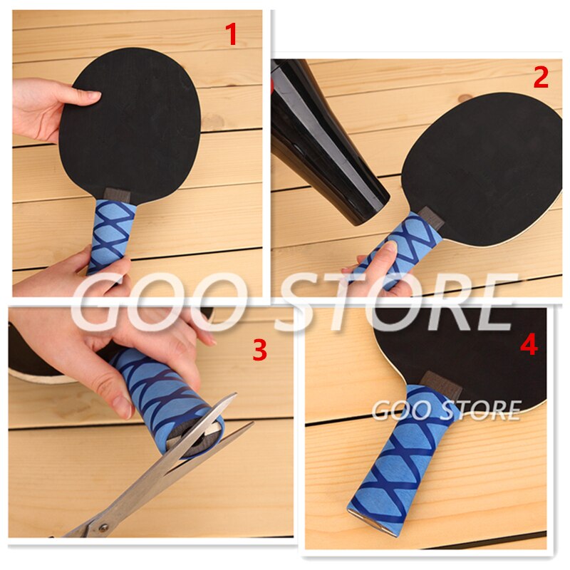 Cinta de agarre para raquetas de tenis de mesa, Material Termocontraíble, juego de Ping Pong, empuñaduras de murciélago, accesorios de banda para el sudor, 1 ud.