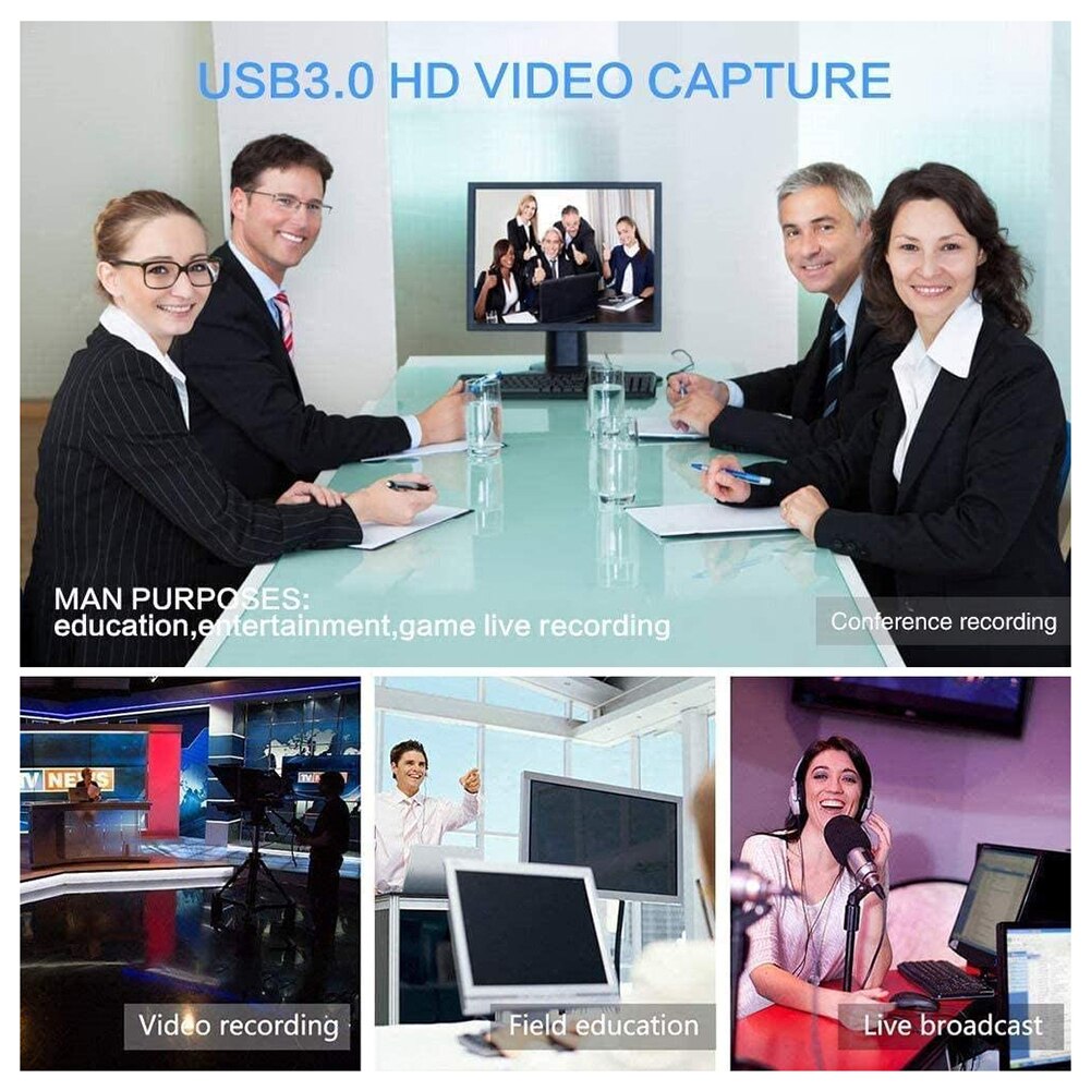 HDMI to USB 3.0 Video High speed Capture Card Game Capture Card Grabber USB Adapter no driver installation Adaptcable