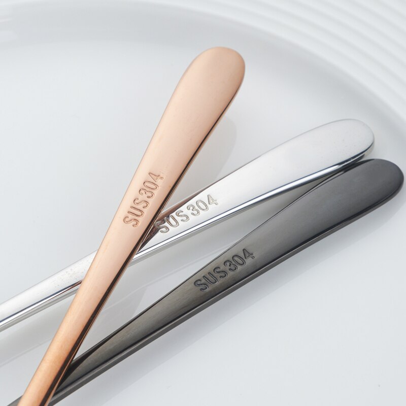 2PCS 18/8 Stainless Steel Dinner Fork Set Korea Colourful Dessert Fork With Long Handle Gold Blue Fork Set for Hotel Party