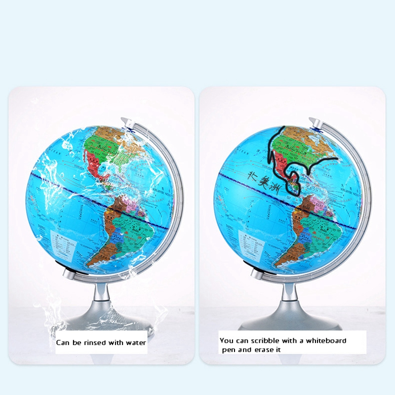 20CM Smart Voice AR Glowing World Globe LED World Map Globe with Night Light Tools for Learning Children'S
