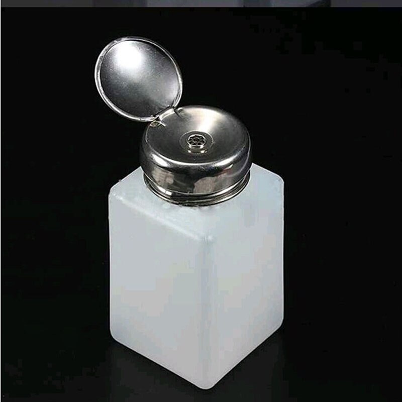 200ml flydende alkohol opbevaring flaske tryk neglelakfjerner dispenser pumpe flaske