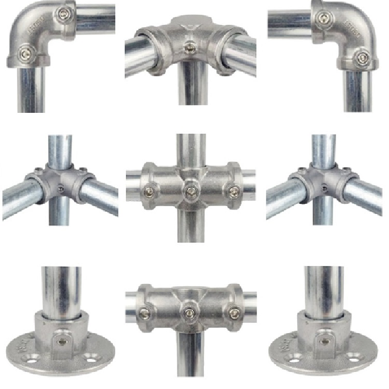 20mm/25mm/32mm Aluminum alloy Connector Elbow Tee Base Flat Three-dimensional Fitting Connection Fastener Steel Tube Shelf Parts