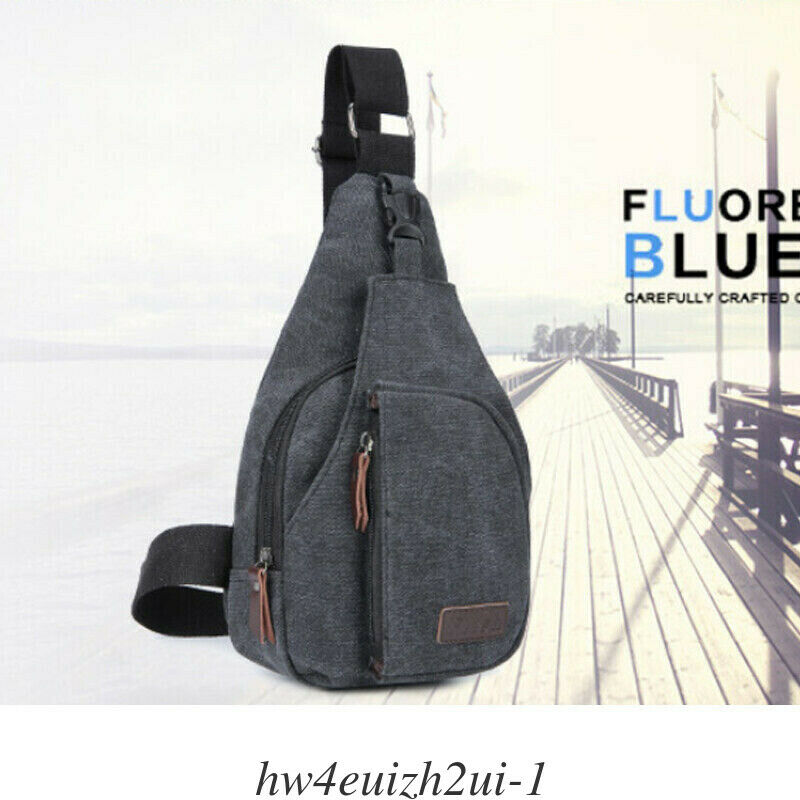 Merk heren vintage canvas leren tas schoudertas borsttas crossbody schoudertas borst fiets dagelijks reizen