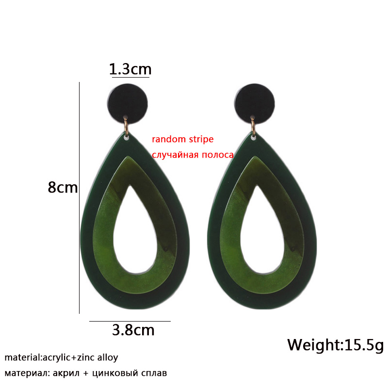 Exaggerated Big Dangle Earrings for Women Hollow Water Acrylic Statement Female Earrings pendientes mujer Ear Jewelry