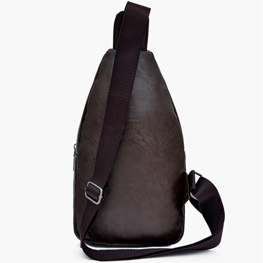 Heren vintage kunstleren kleine borsttas reissport schoudertas crossbody tas