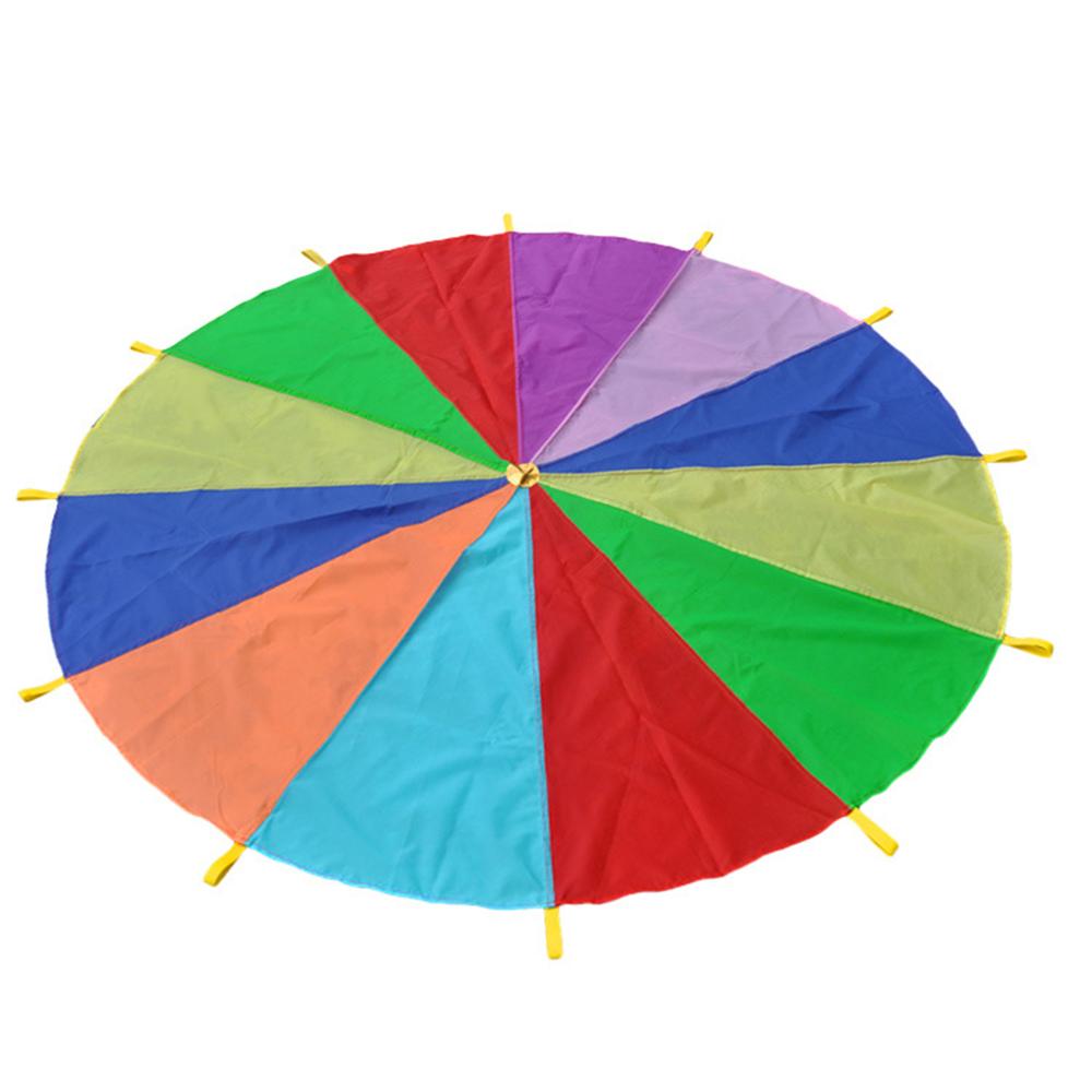 1pcs 3m Family Rainbow Outdoor Play Parachute Early Childhood Training Equipment for Kids Children Sports Toys - color random: 3m