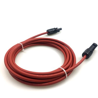 Allmejores 1 par solcellskabel 10 awg med han- och honkontakt svart och röd solpanelsförlängningskabelkabel