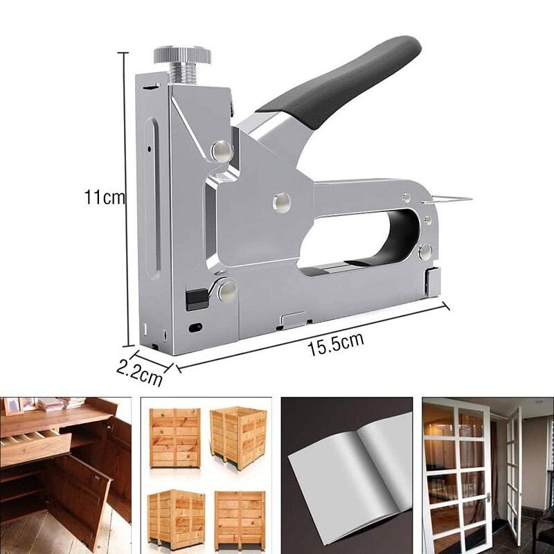 Fiocco, Pesante Fiocco, 3 in 1 Manuale Fiocco Chiodo con3000 Graffette per Tappezzeria, Materiale di Riparazione, mobili
