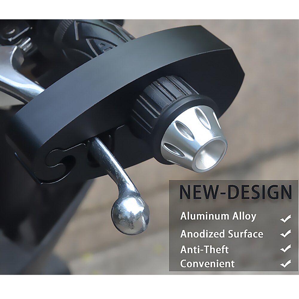 Motorcycle Brake Lever Handlebar Lock Anti-Theft Aluminum Alloy Handlebar Safety Lock For Scooters, E-Bikes, Motorcycles