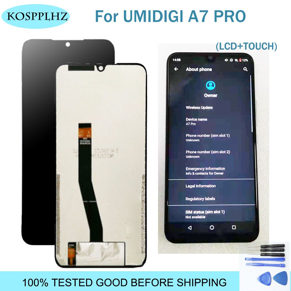 Original For Umidigi A7 PRO LCD Display + Touch Screen Digitizer Assembly Replacement For A7PRO 6.3&#39;&#39; Android 10+ Tools