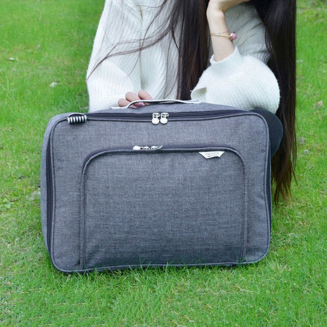 Hmunii Multifunctionele Mode Opbergtas Mannen En Vrouwen Koppels Zakken Grote Capaciteit Draagbare Trolley Opslag Case Reistas: Deep Blue