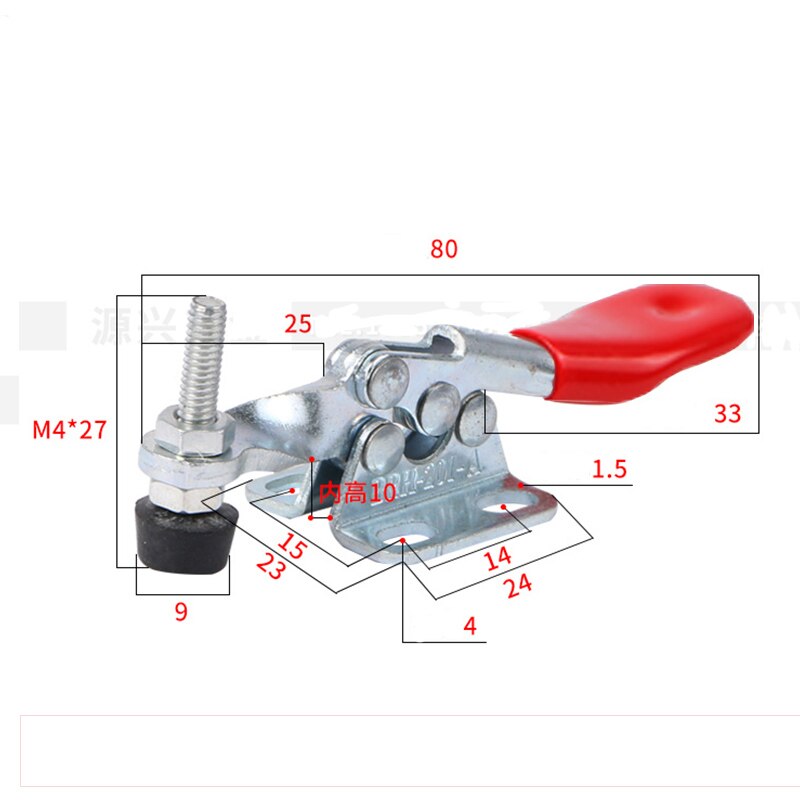 1/2/4PCS GH-201A Horizontal Toggle Clamp Quick-Release Toggle Clamps Set 27KG Vertical Toggles Clamp Hand Clip Tool For Woodwork