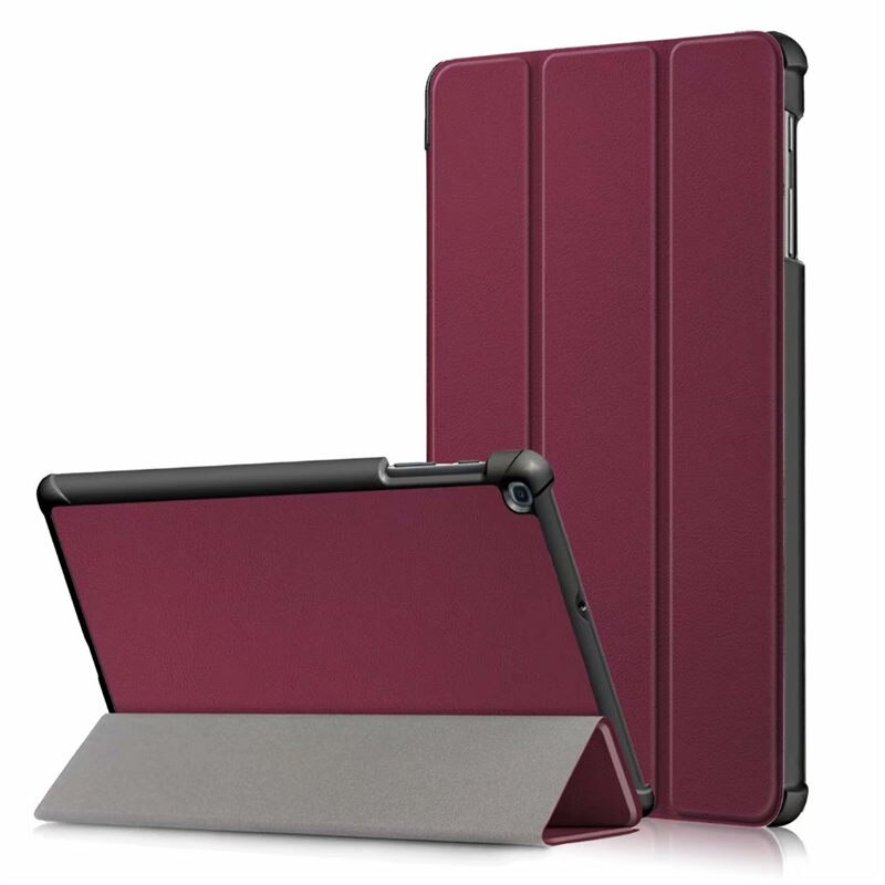 Case for Samsung Galaxy Tab A SM-T510 SM-T515 T510 T515 Tablet case cover stand for Tab 10,1 tablet: Wine red