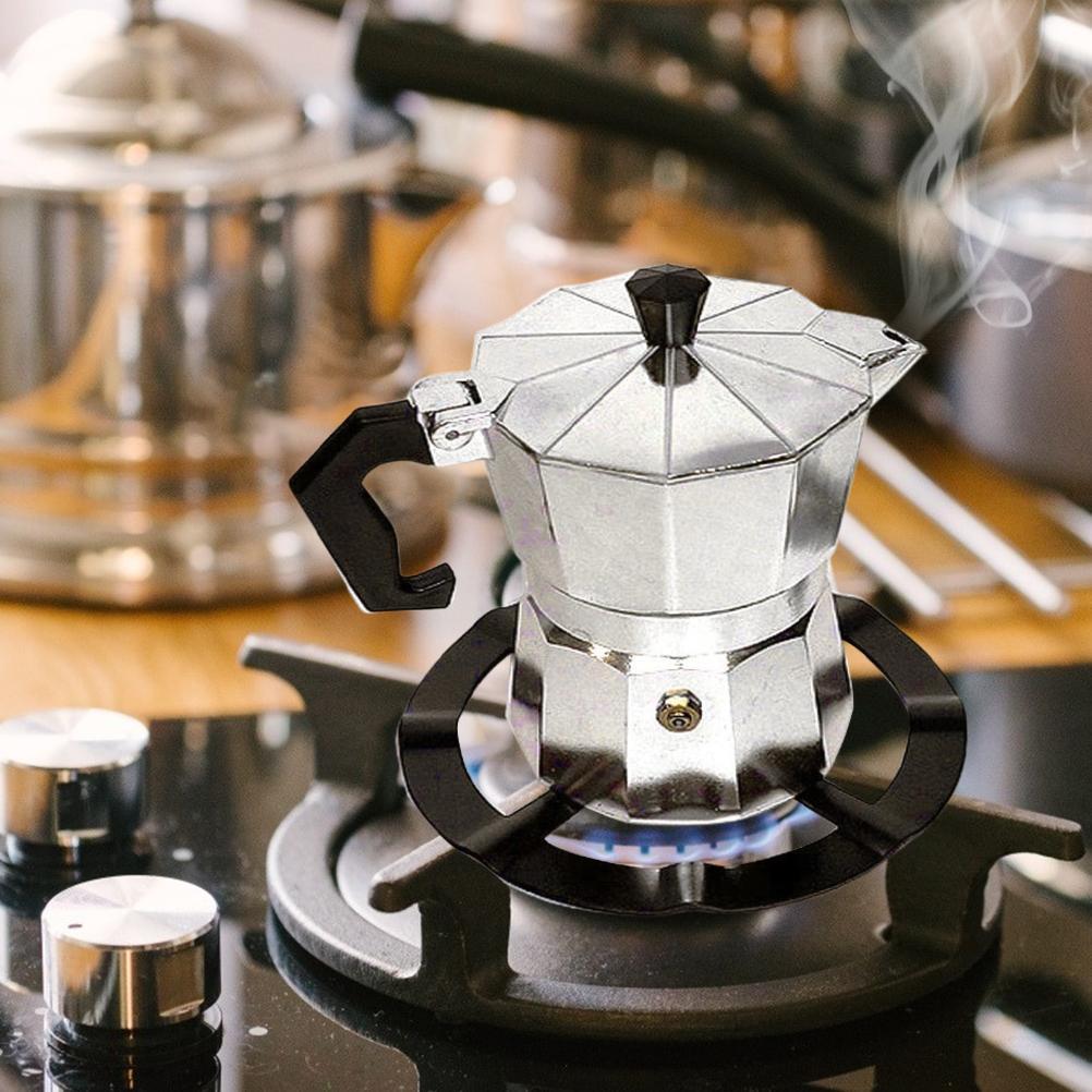 Soporte para estufa Moka, soporte para cafetera de acero, soporte para rango de Gas, quemador de anillo, rejilla, estante para placa de Gas, accesorios de cocina