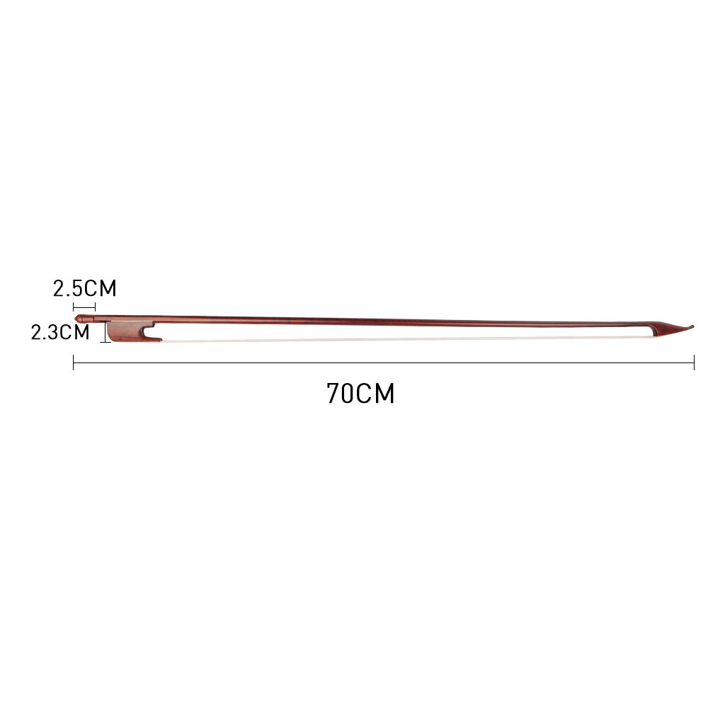 4/4 Size Violin/ Fiddle Bow Baroque Style Bow Snakewood Stick And Frog Natural Mongolia Horsehair Fast Response