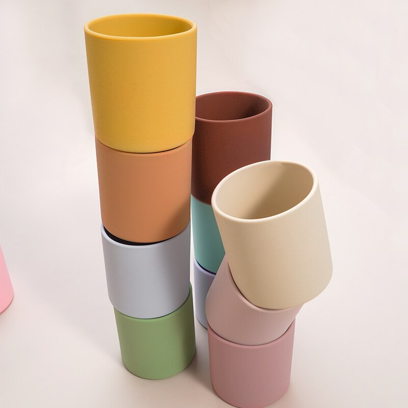 Baby Silicone Lekvrij Snack Cup Peuter Draagbare Voedsel Opbergdoos Baby Leren Drinkwater Cup Bpa Gratis Siliconen