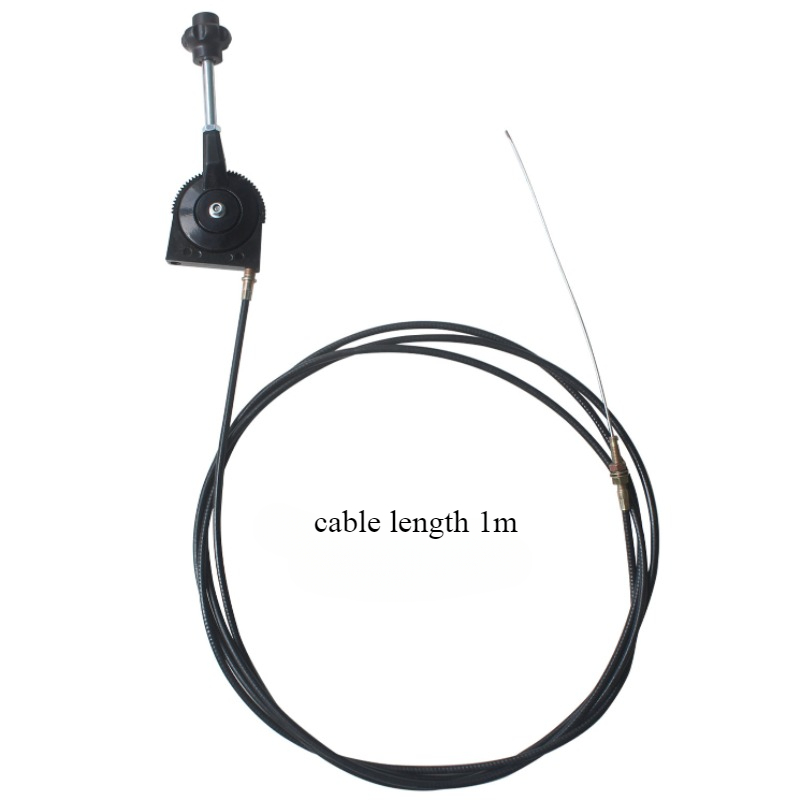 Excavator Manual Throttle Control for Harvester Tractor Ship Manure Spreader Throttle Cable Assembly Self-locking Controller: Silver