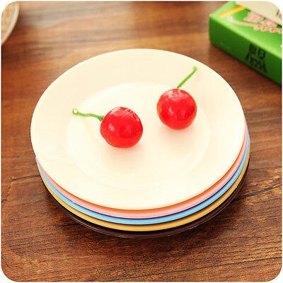 Plato de plástico para cocina, plato de plástico para fruta postre, inastillable, 13CM