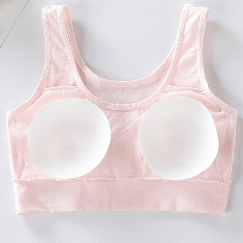 No Steel Ring Cotton Breathable Girls Bras 12years Old Developmental Underwear Junior High School Students Sports Vest Bras