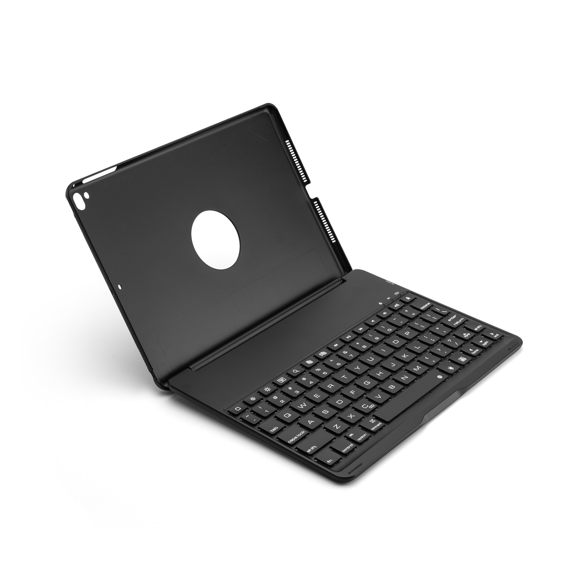 Wireless Bluetooth Keyboard Cover for ipad Air12 pro9.7 ipad9.7 Aluminum light-emitting 9.7‘’bluetooth keyboard: Black