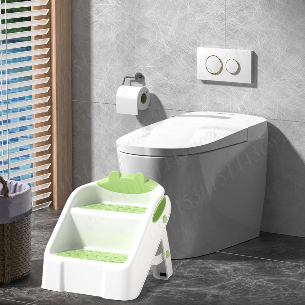 thumbnail image 2 of Foldable Frog-Shaped Step Stool For Toddlers – Non-Slip Plastic, Potty Training Helper (Green) 2 of 2