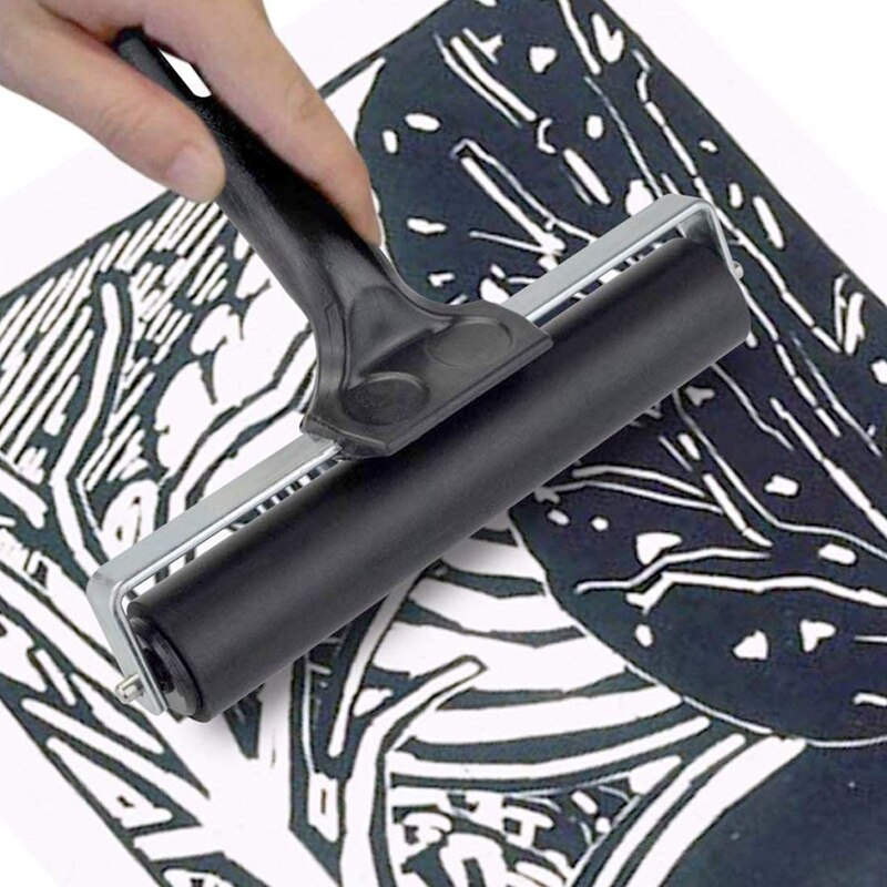 2 stuks rubberen remrol, zachte rubberen rem, rubberen trommel, verfkwast, inkt applicator, kunstnijverheid, olieverfgereedschap