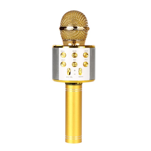 Original Wireless karaoke microphone Bluetooth Micro 6D0 super bass Home KTV For Music Singing microfono Mic microphone for sing: gold mic
