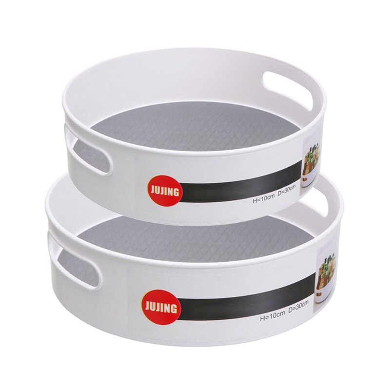 Multi-Function 360 Degree Rotating Storage Tray Container For Home Kitchen Cosmetics Turntable Rack Anti-Slip Spinning Organizer: GY1xGY2
