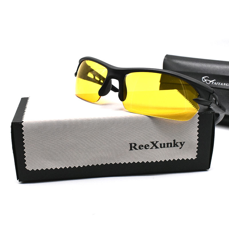 Night Vision Glasses For Driving Protective Gears Goggles Yellow Lens Ultra light Frame Sunglasses Anti-glare Cycling Glasses