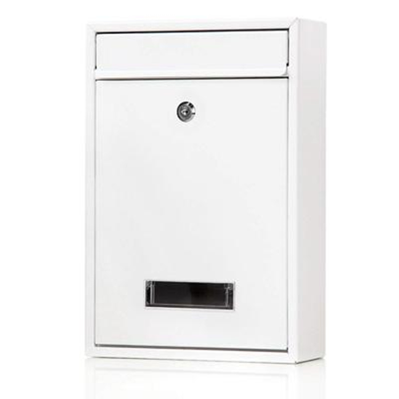 ALWASYME Wall Mounted Mailbox Vertical Locking MailBox Front Porch Residential Outdoor For Postal Service Garden Apartment: White With Key
