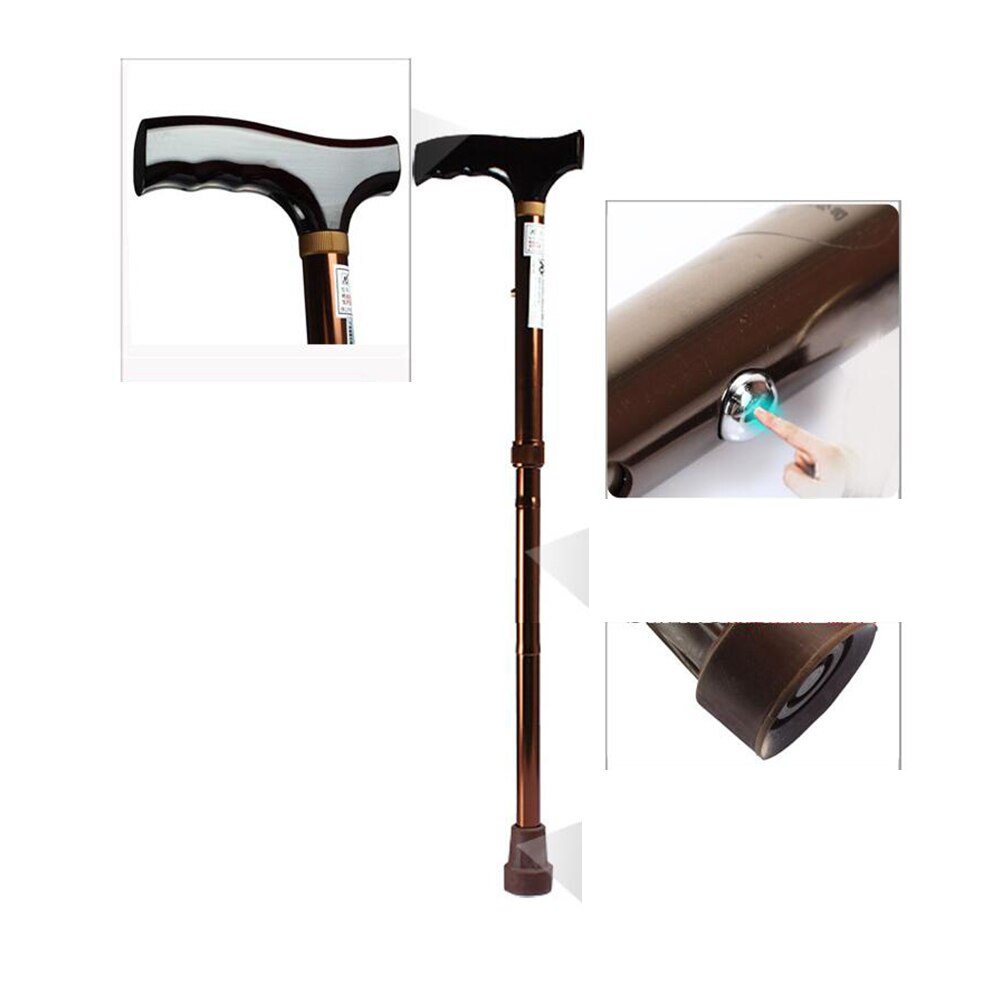 1pc Folding Cane And Walking Stick Adjustable Cane Mobility Aids For Seniors Disabled And Elderly Stick