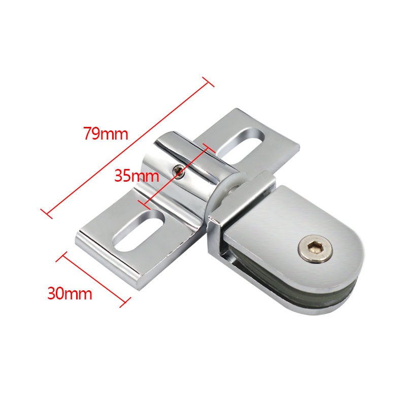 Clip/abrazadera/bisagra para puerta de vidrio de baño, eje de puerta giratorio, aleación de Zinc y acero inoxidable, sin óxido, accesorios de Ducha