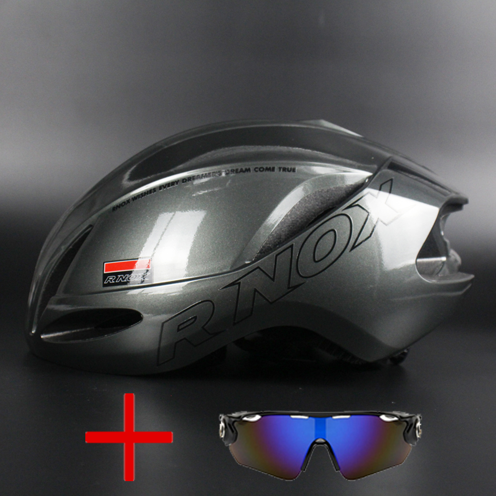 Aero Helmet Triathlon Bicycle Helmet TT Road Bike Helmet For Men Women Race Cycling Helmet Mtb Casco Ciclismo Bicycle Equipment: gray-1