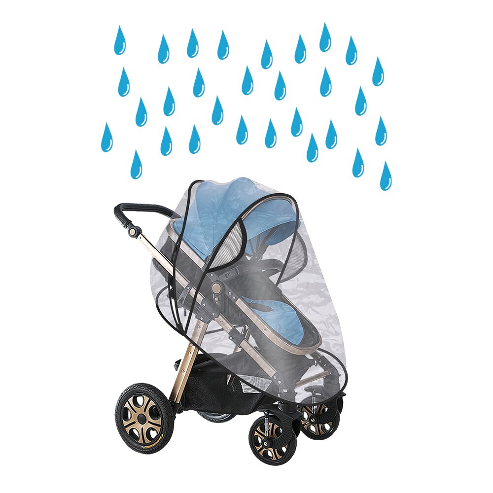 Uniwersalny wózek dziecięcy pokrowiec przeciwdeszczowy przezroczysty wodoodporny pokrowiec przeciwdeszczowy osłona przeciwwiatrowa wózek dziecięcy wózek spacerowy wózek przeciwdeszczowy