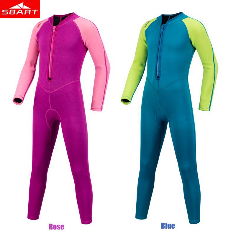 Sbart 2Mm Een Stukken Kinderen Warm Neopreen Wetsuits Kinderen Swimwears Duikpakken Lange Mouwen Jongens Meisjes Surfen Rash guards