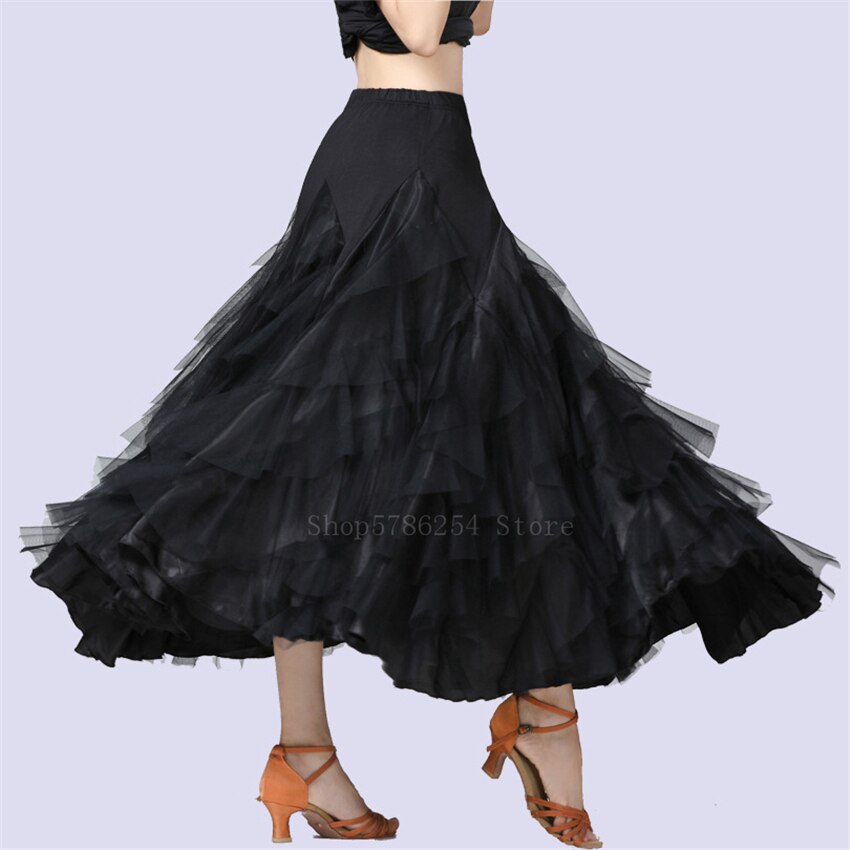 Frauen Flamenco Kleid Spanisch Ballsaal tanzen Kostüm Große Schaukel Lange Felsen für Mädchen Bühne Leistung Wettbewerb Kleider: Farbe1