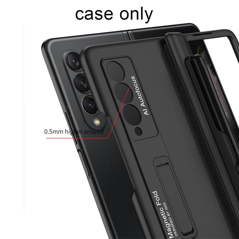 All-Inclusive Magnetische Scharnier Pen Slot Hard Shell Voor Samsung Galaxy Z Vouw 3/W22 Volledige Bescherming Magnetische case S Pen Slot Case