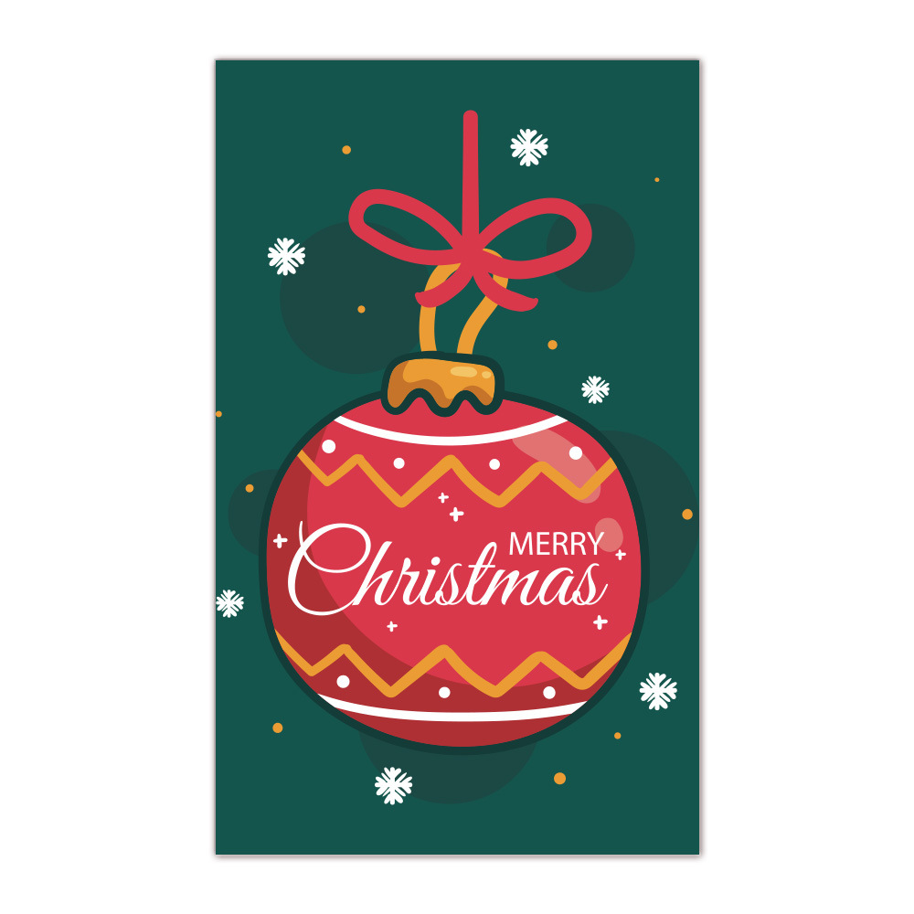 10-50Pcs Vrolijk Kerstfeest Gelukkig Nieuwjaar Kerstman Boom Kaarten Voor Party Pakket Doos Kleine bedrijven: Art Papier / Rood