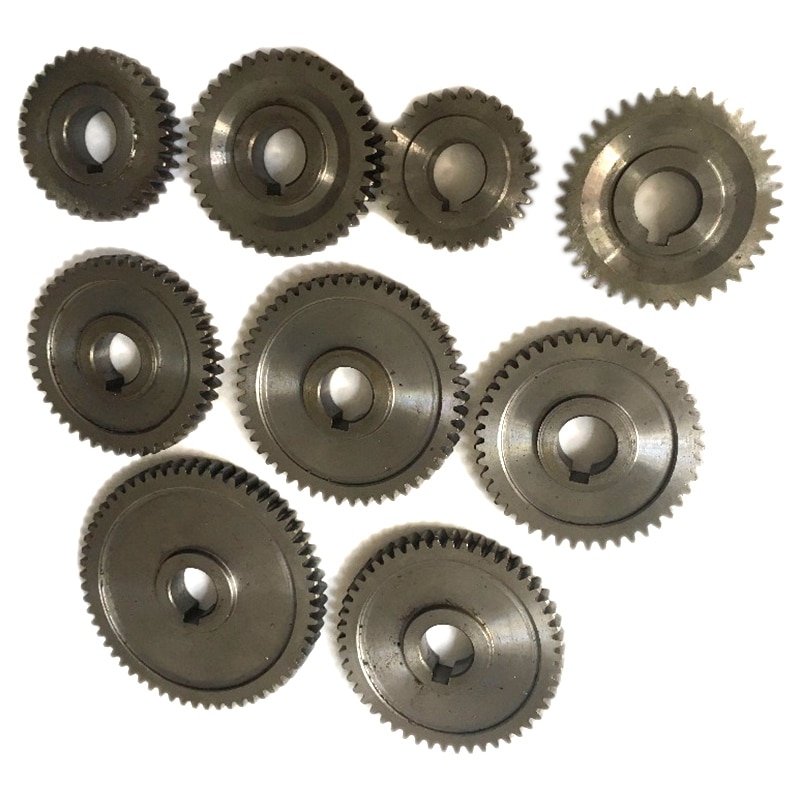 XD-9Pcs/Set CJ0618 Household Small Lathe, Micro Lathe Gear, Metal Exchange Gear: Default Title